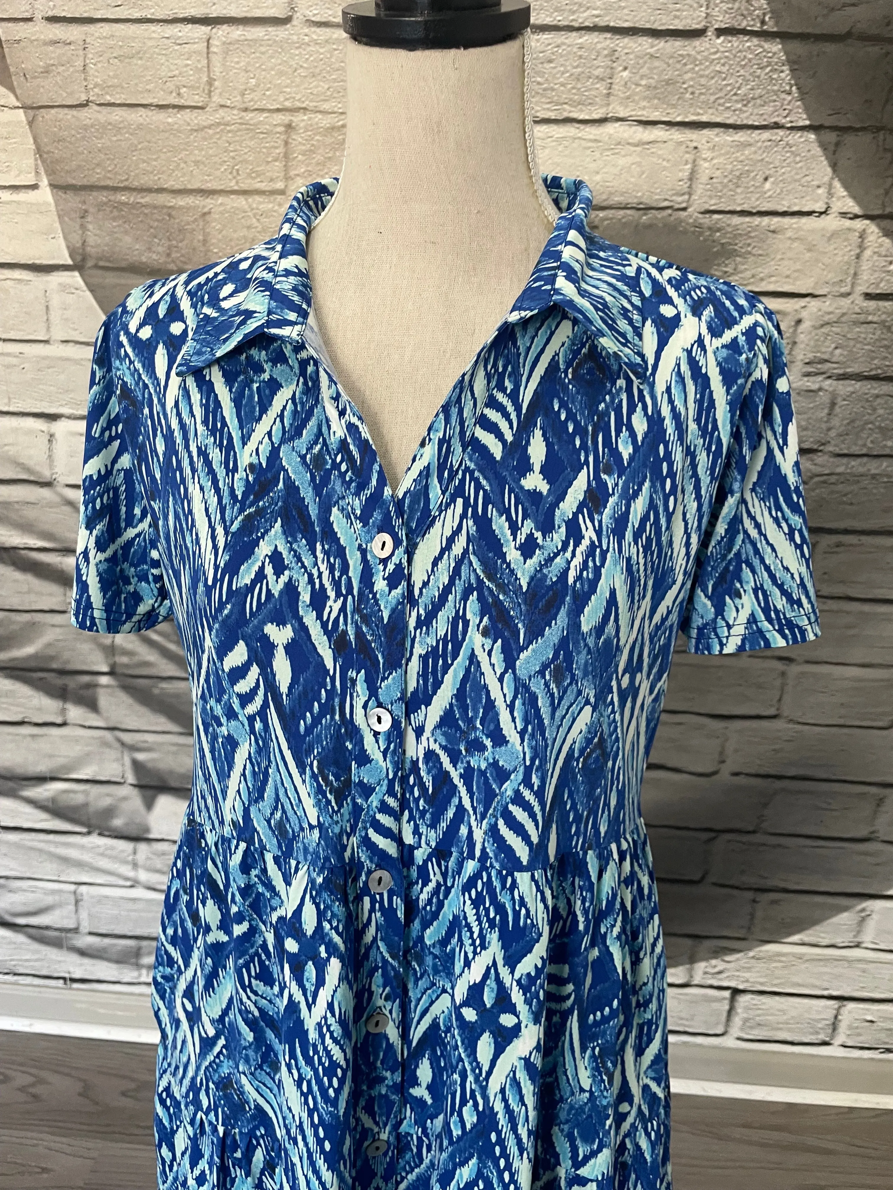 Carabella Dress in Blue Cyprus