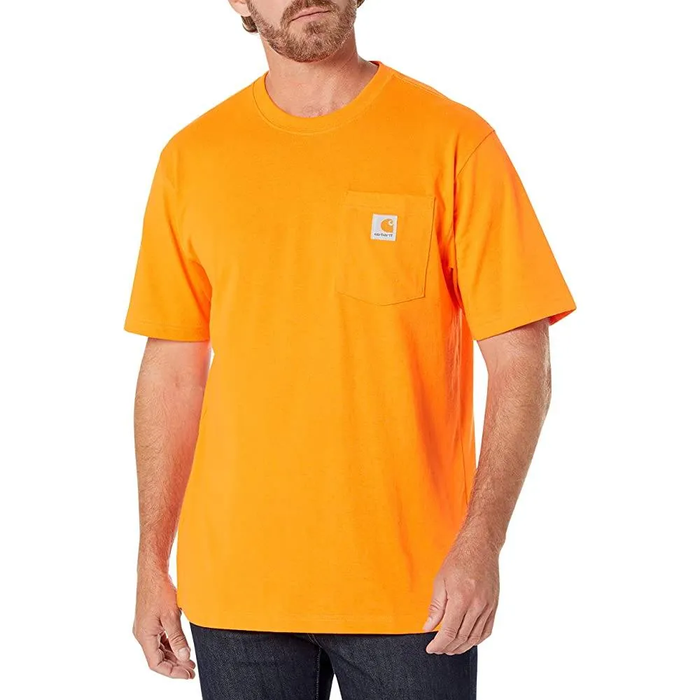 Carhartt Men's Loose Fit Heavyweight Short-Sleeve Pocket T-Shirt | Multiple Colors and Sizes