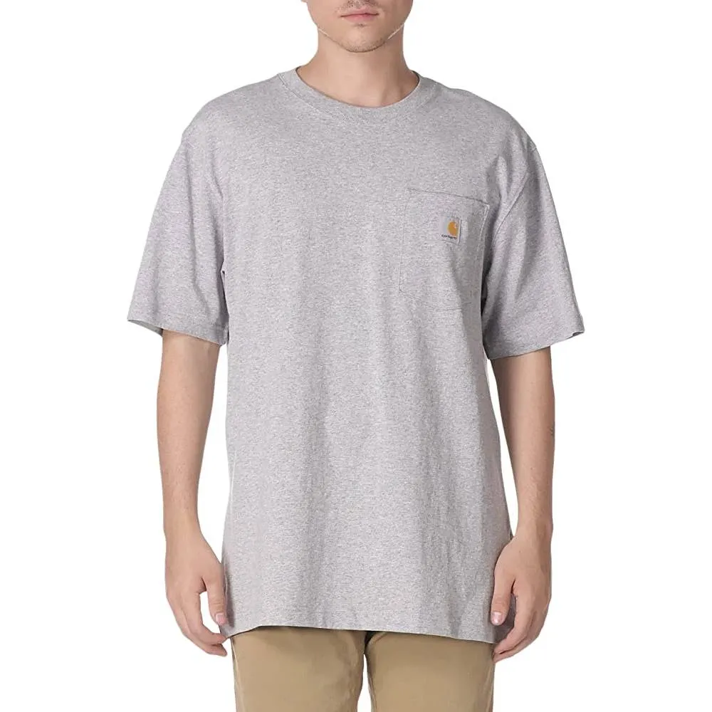 Carhartt Men's Loose Fit Heavyweight Short-Sleeve Pocket T-Shirt | Multiple Colors and Sizes