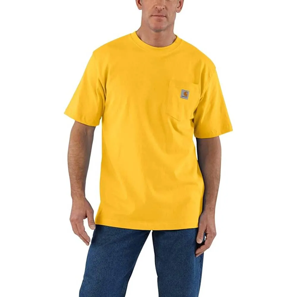 Carhartt Men's Loose Fit Heavyweight Short-Sleeve Pocket T-Shirt | Multiple Colors and Sizes