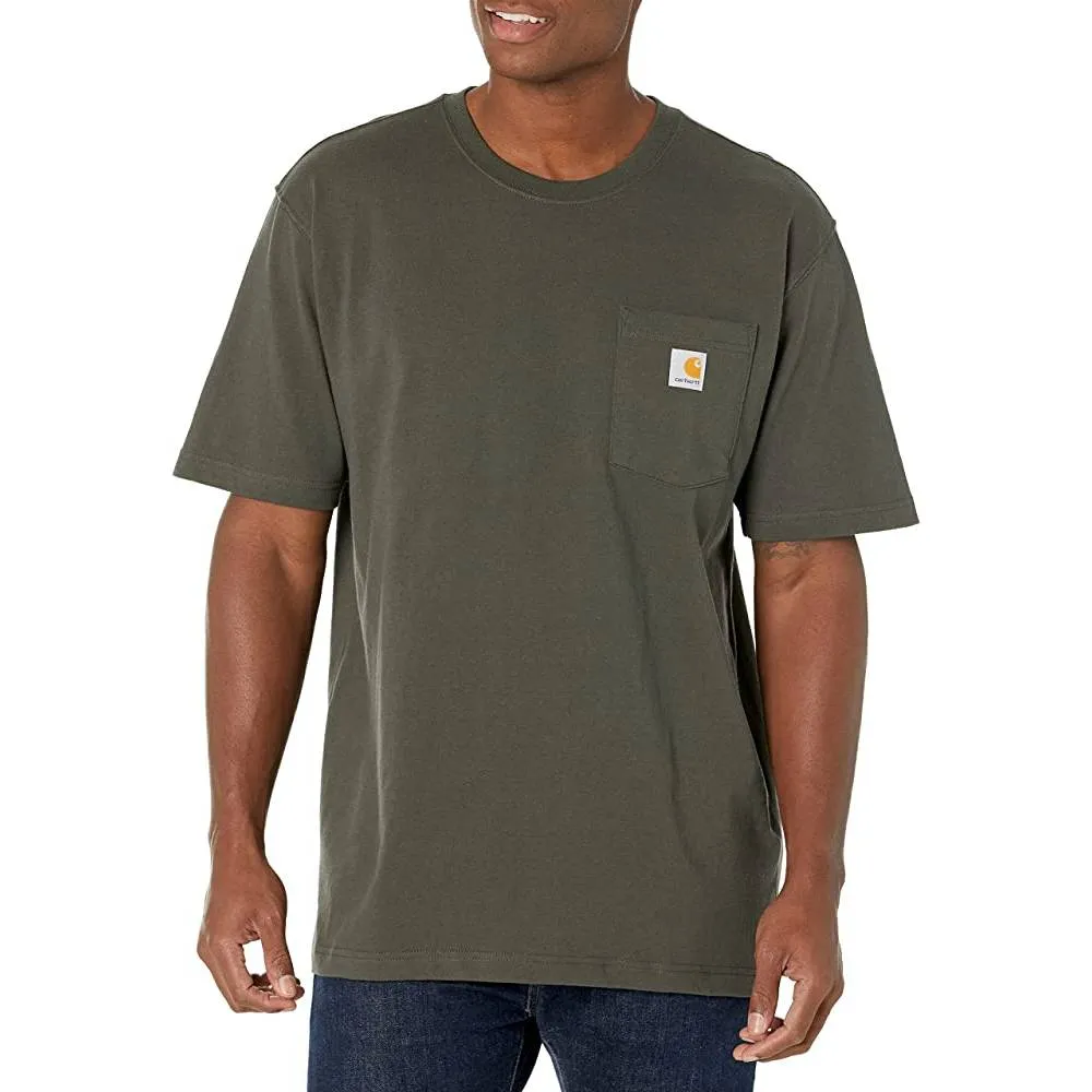 Carhartt Men's Loose Fit Heavyweight Short-Sleeve Pocket T-Shirt | Multiple Colors and Sizes