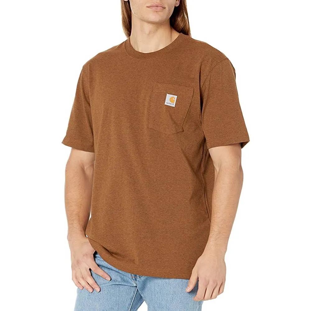 Carhartt Men's Loose Fit Heavyweight Short-Sleeve Pocket T-Shirt | Multiple Colors and Sizes