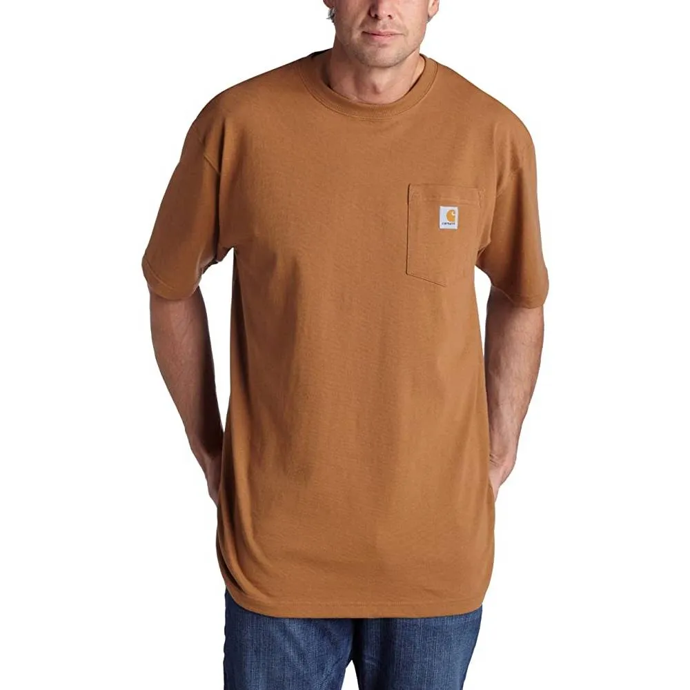 Carhartt Men's Loose Fit Heavyweight Short-Sleeve Pocket T-Shirt | Multiple Colors and Sizes