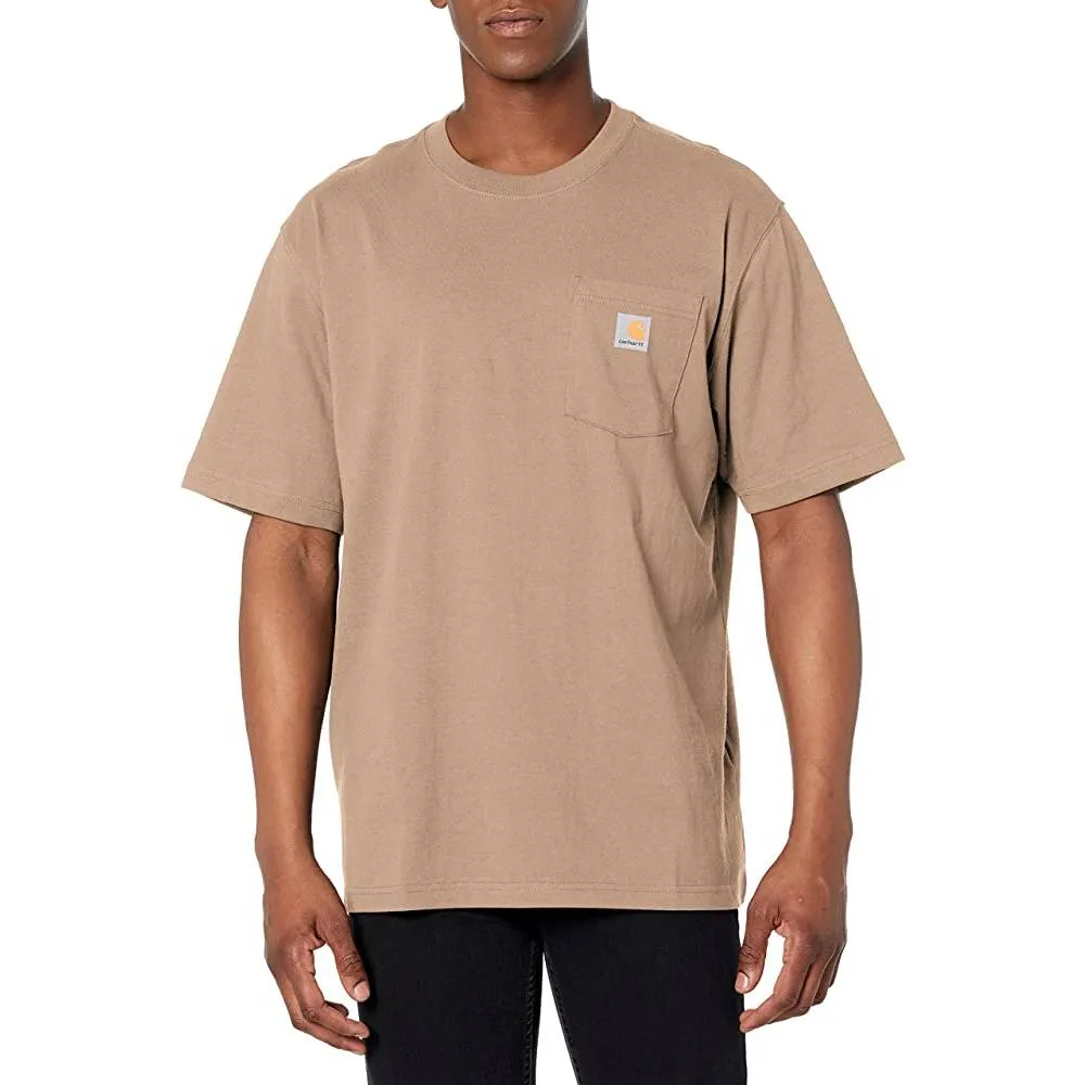 Carhartt Men's Loose Fit Heavyweight Short-Sleeve Pocket T-Shirt | Multiple Colors and Sizes