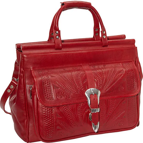 Carry On Bag in Hand Tooled Leather, Multi Colors - 823