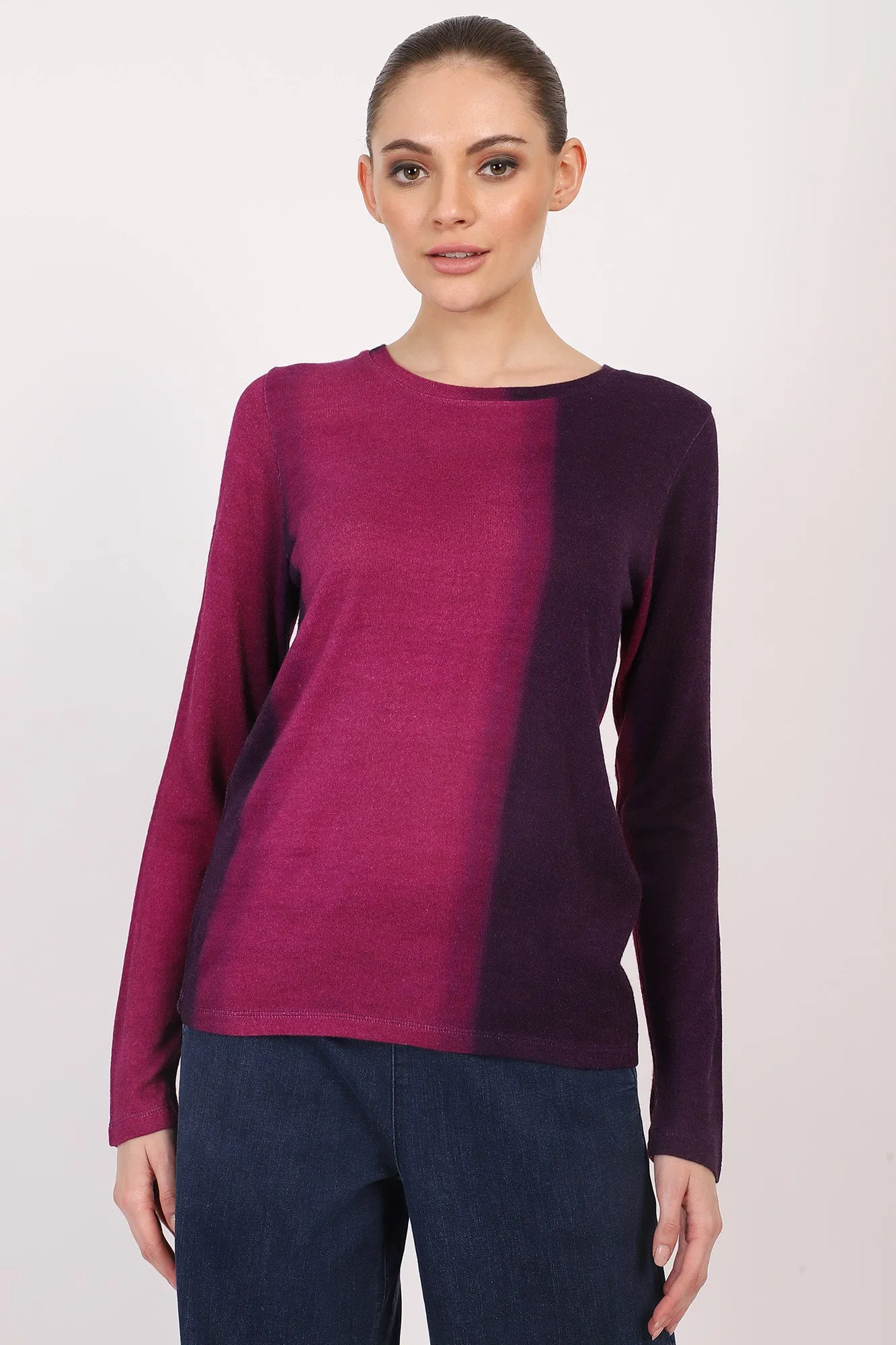 Cashmere - Amethyst Gradient Cashmere Top