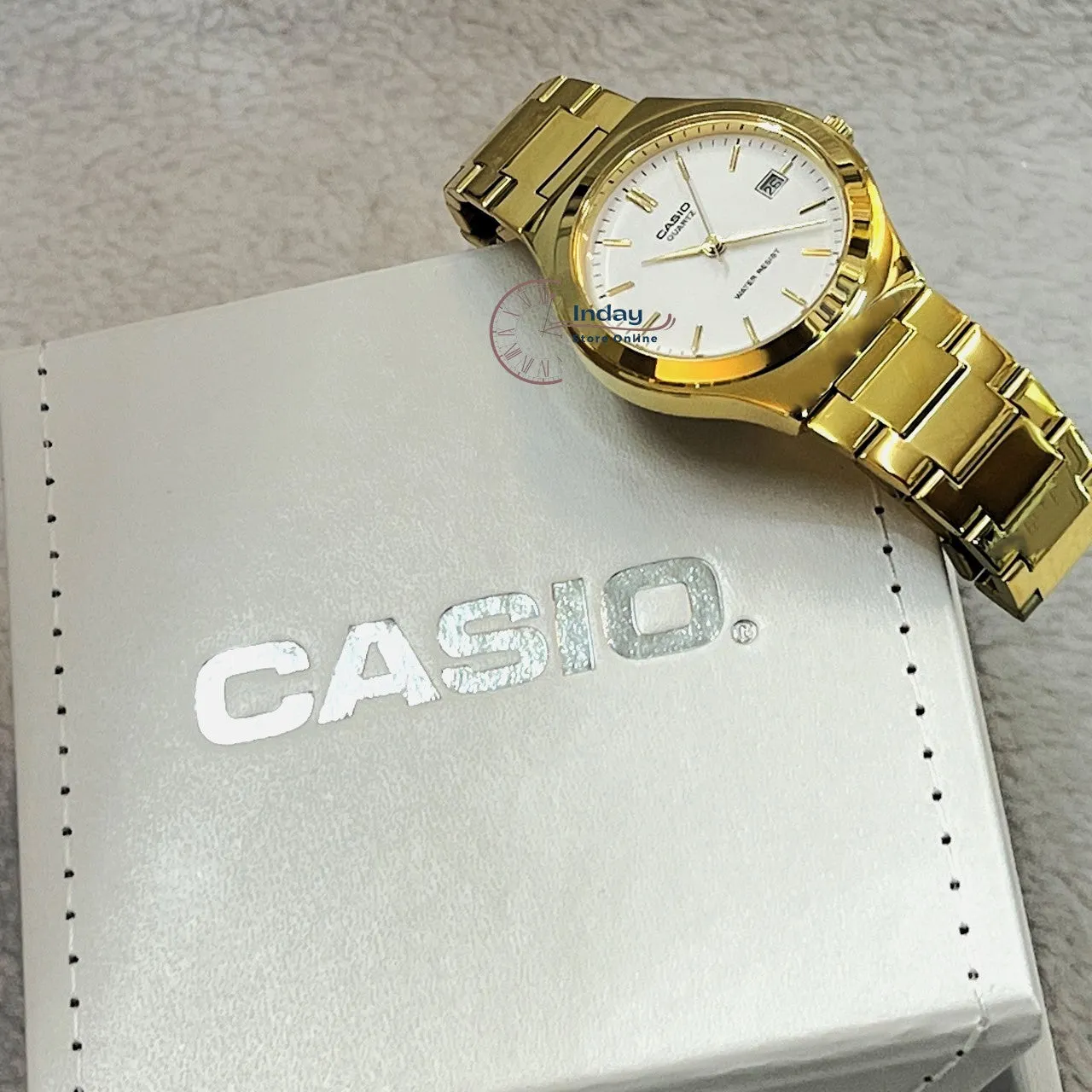 Casio Fashion Men's Watch MTP-1170N-7A Gold Plated Stainless Steel Strap Mineral Glass