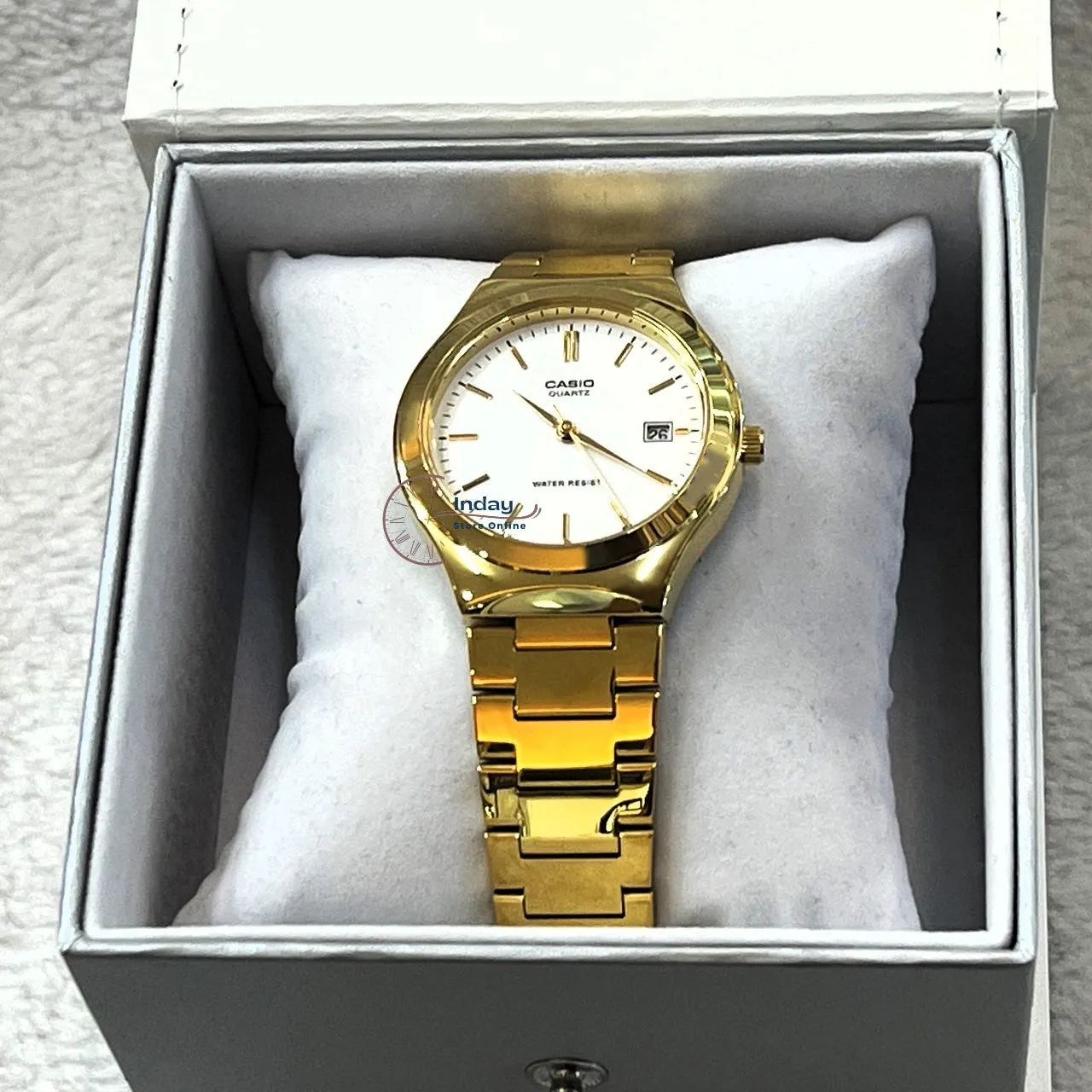 Casio Fashion Men's Watch MTP-1170N-7A Gold Plated Stainless Steel Strap Mineral Glass