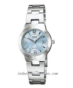 Casio Fashion Women's Watch LTP-1241D-2A Silver Stainless Steel Band Mineral Glass