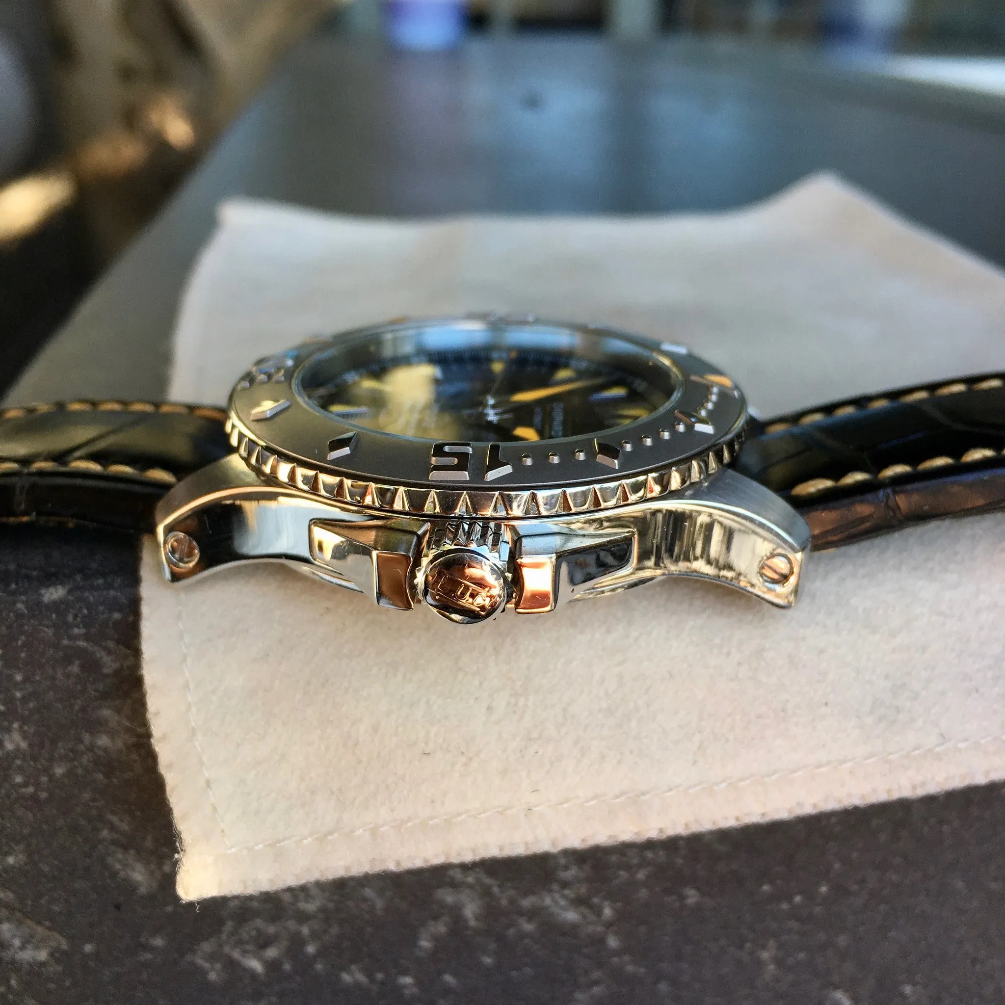 Chopard Pro One 8912 L.U.C. Stainless Steel Automatic Black Leather Wristwatch