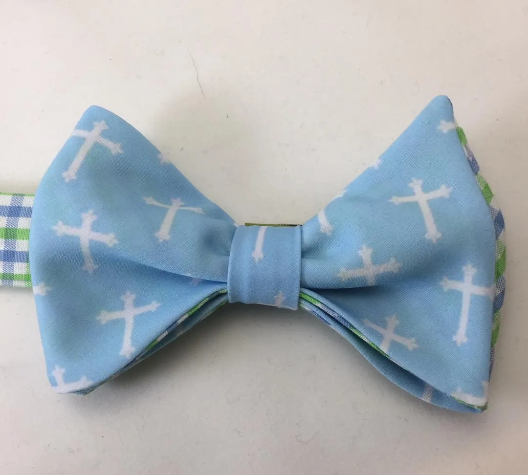Christian cross bow tie