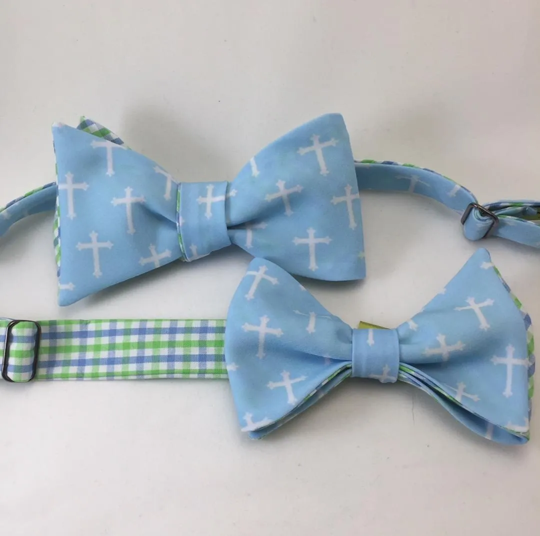 Christian cross bow tie