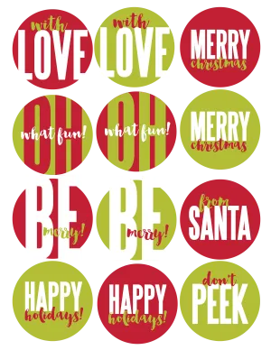 Christmas Stickers - Sheet