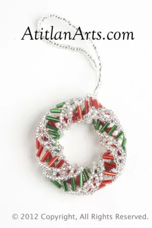 Christmas Wreath, spiral pattern red/green [Holiday, Christmas]