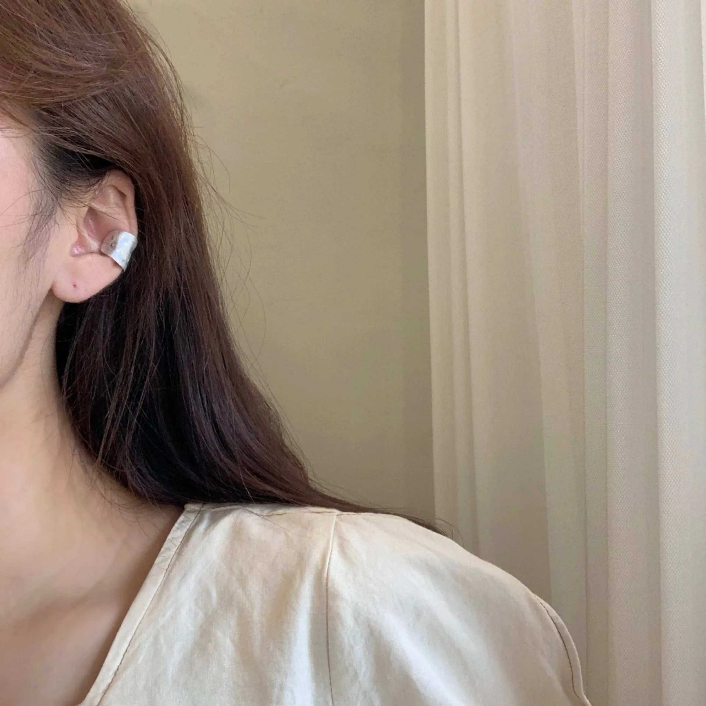 Chunky Gold Silver Wide Ear Cuff