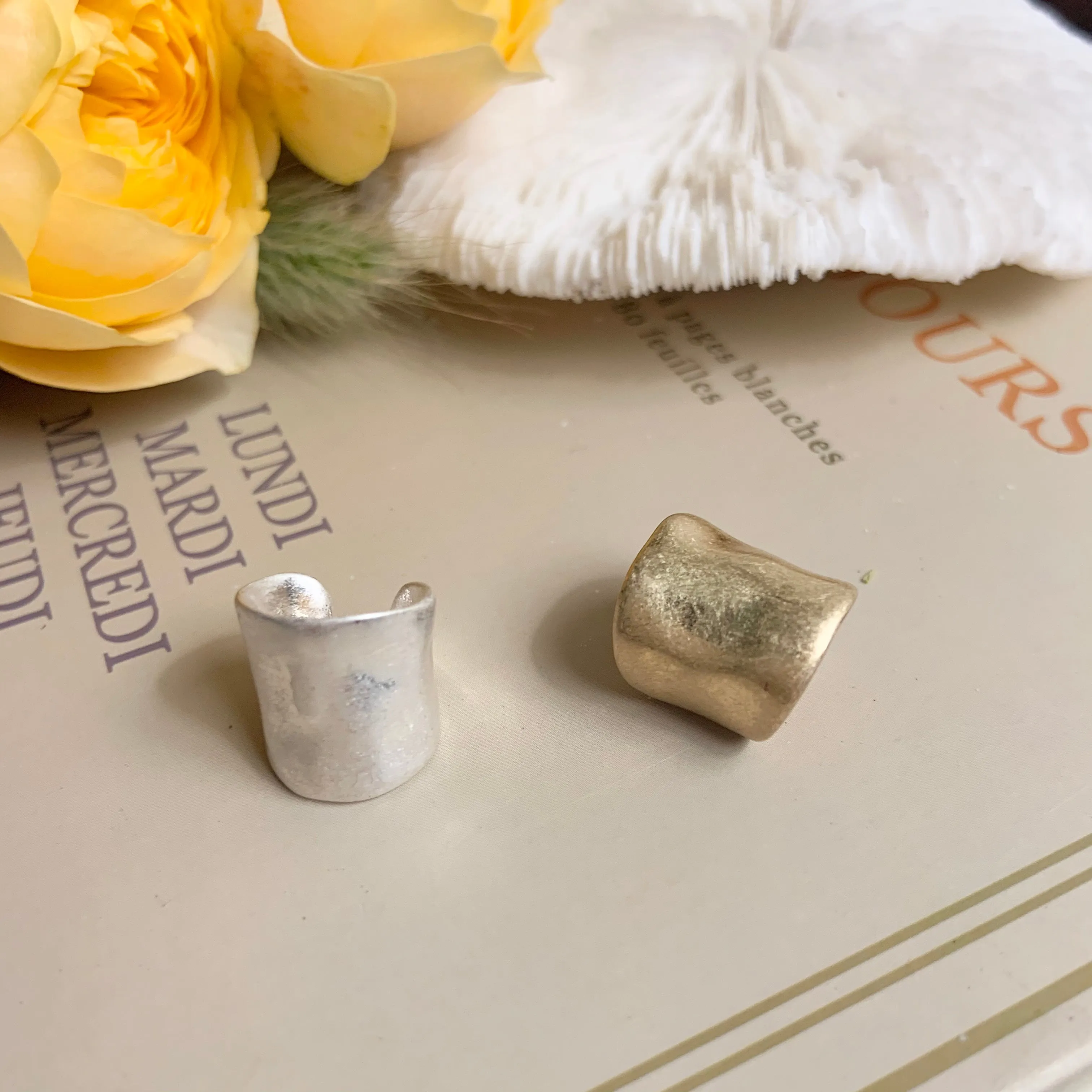 Chunky Gold Silver Wide Ear Cuff