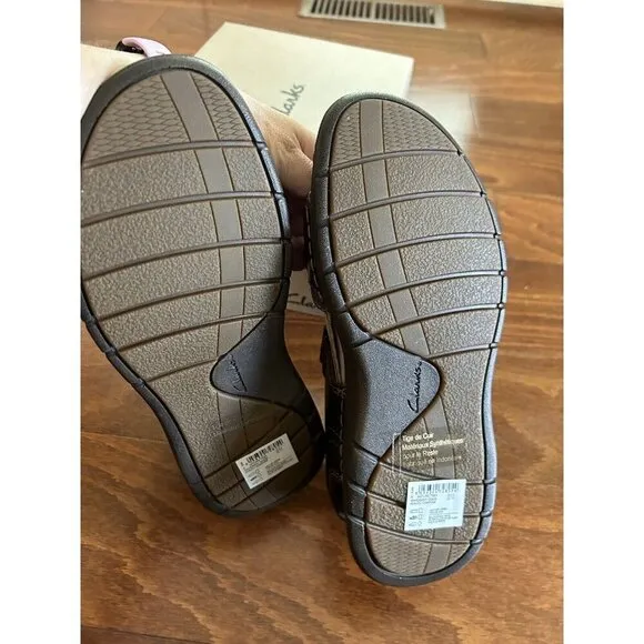 Clarks Men's, Nature Trek Sandal Brown Mahogany Leather Adjustable NEW 7 M
