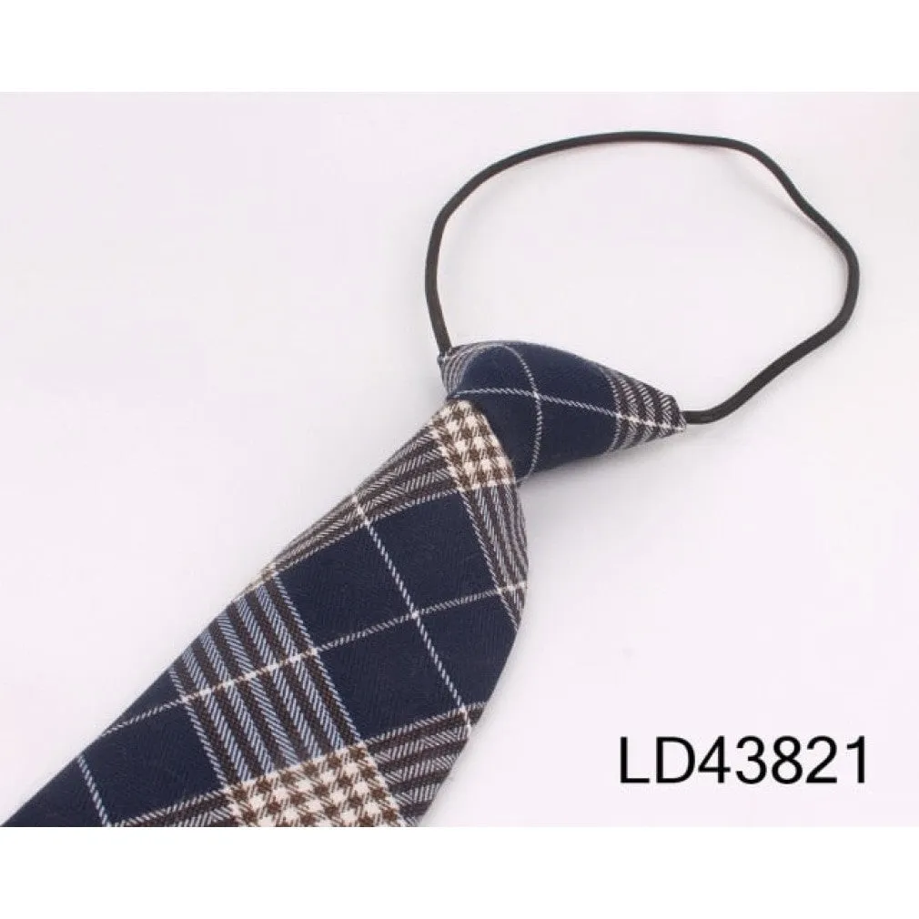 ContiNent 33 Rubber Ties For Boys Girls Fashion Shirt Plaid Neck Tie Children Small Tie Simple Check Student Necktie For Party Tie Gravata