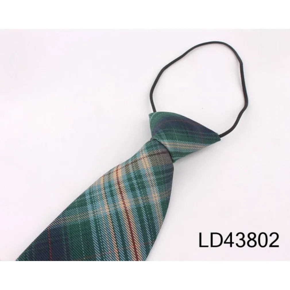 ContiNent 33 Rubber Ties For Boys Girls Fashion Shirt Plaid Neck Tie Children Small Tie Simple Check Student Necktie For Party Tie Gravata
