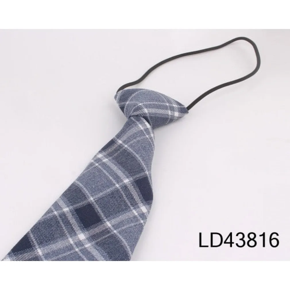 ContiNent 33 Rubber Ties For Boys Girls Fashion Shirt Plaid Neck Tie Children Small Tie Simple Check Student Necktie For Party Tie Gravata