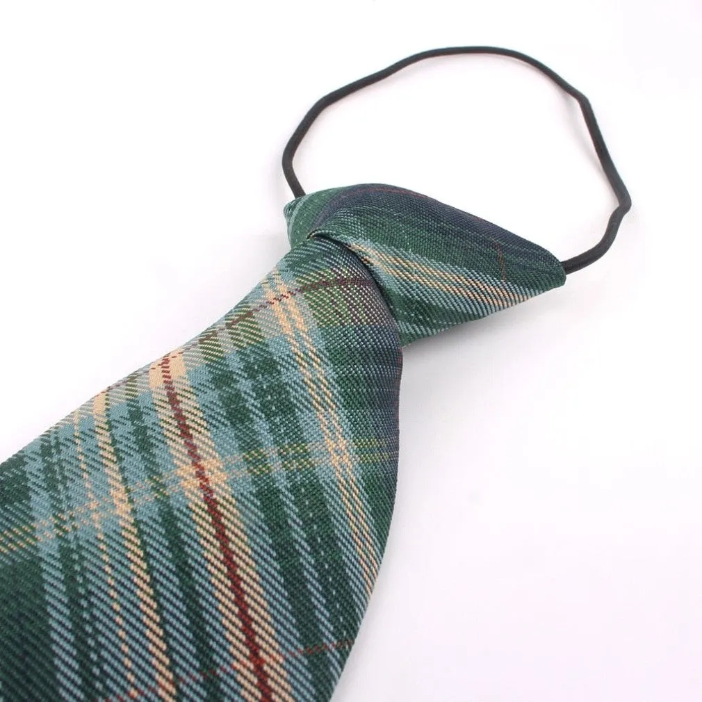 ContiNent 33 Rubber Ties For Boys Girls Fashion Shirt Plaid Neck Tie Children Small Tie Simple Check Student Necktie For Party Tie Gravata