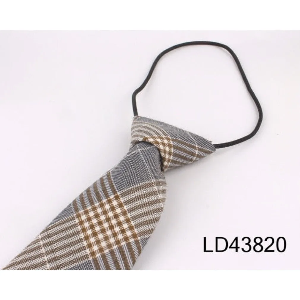 ContiNent 33 Rubber Ties For Boys Girls Fashion Shirt Plaid Neck Tie Children Small Tie Simple Check Student Necktie For Party Tie Gravata