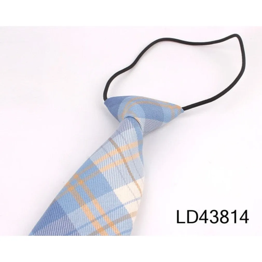 ContiNent 33 Rubber Ties For Boys Girls Fashion Shirt Plaid Neck Tie Children Small Tie Simple Check Student Necktie For Party Tie Gravata