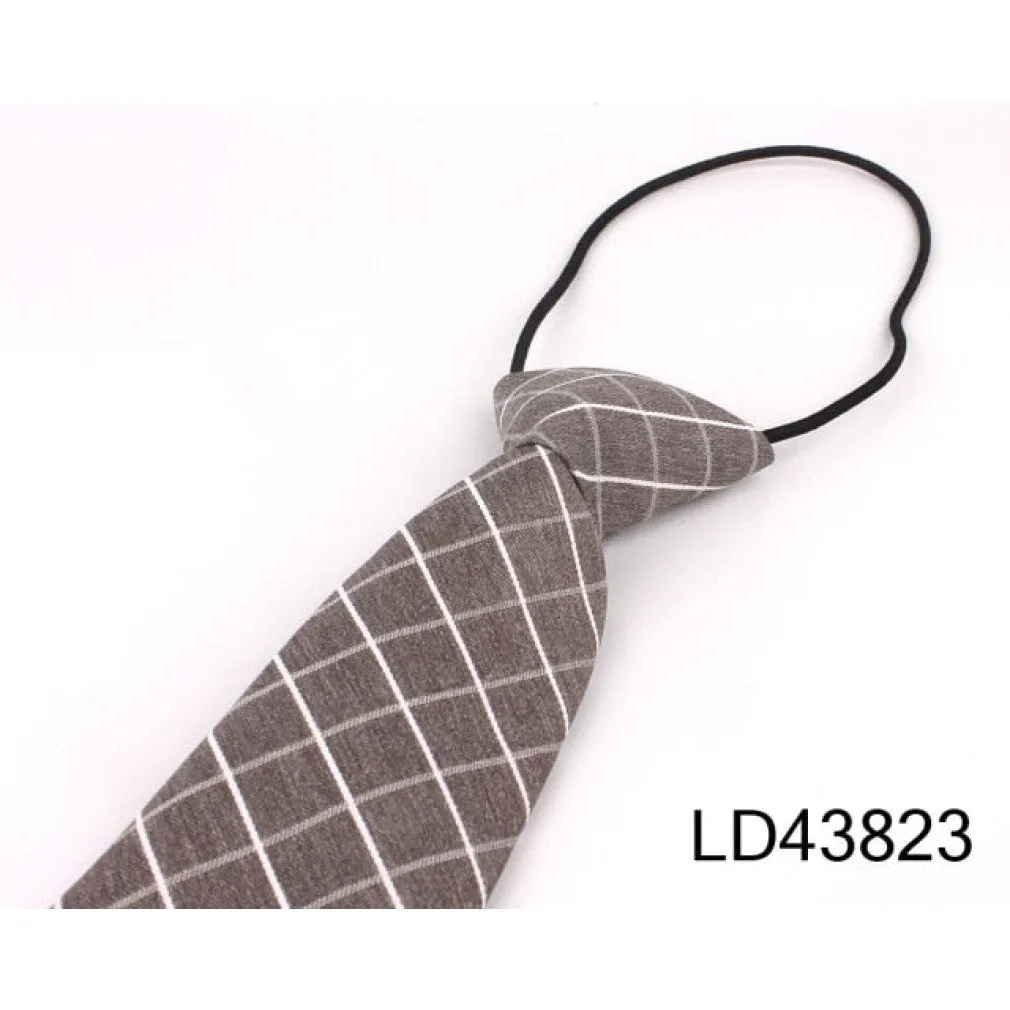ContiNent 33 Rubber Ties For Boys Girls Fashion Shirt Plaid Neck Tie Children Small Tie Simple Check Student Necktie For Party Tie Gravata