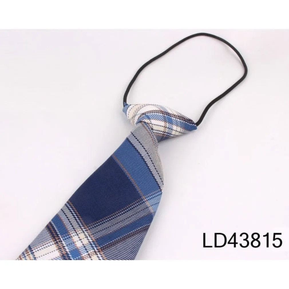 ContiNent 33 Rubber Ties For Boys Girls Fashion Shirt Plaid Neck Tie Children Small Tie Simple Check Student Necktie For Party Tie Gravata