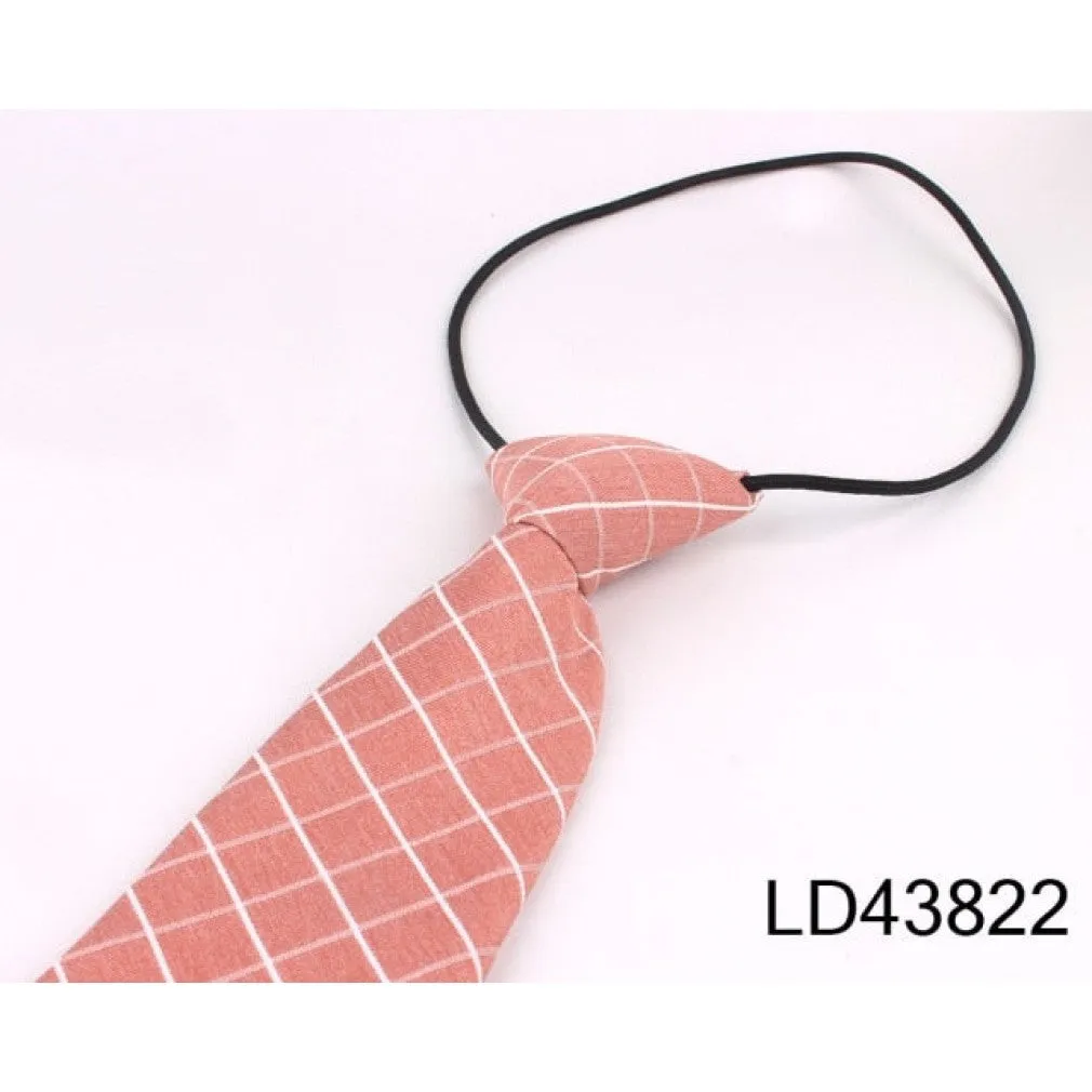 ContiNent 33 Rubber Ties For Boys Girls Fashion Shirt Plaid Neck Tie Children Small Tie Simple Check Student Necktie For Party Tie Gravata