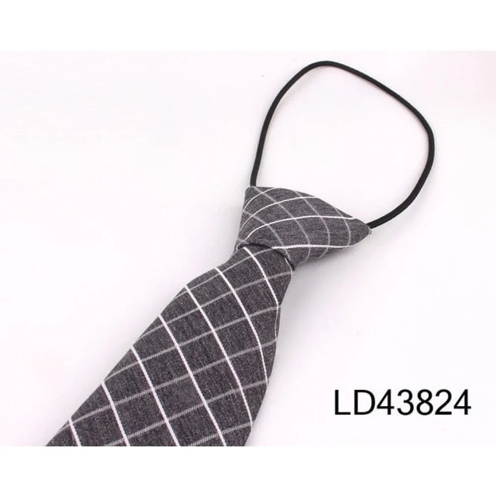 ContiNent 33 Rubber Ties For Boys Girls Fashion Shirt Plaid Neck Tie Children Small Tie Simple Check Student Necktie For Party Tie Gravata