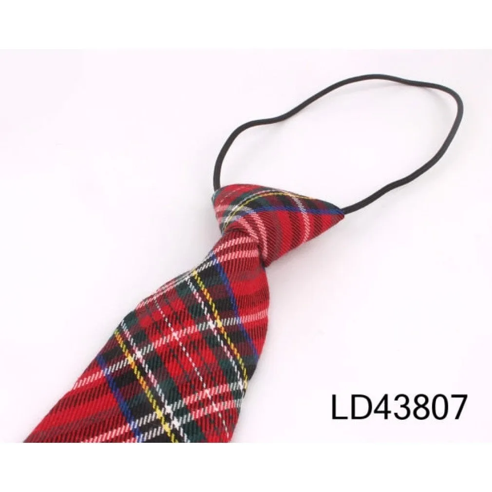 ContiNent 33 Rubber Ties For Boys Girls Fashion Shirt Plaid Neck Tie Children Small Tie Simple Check Student Necktie For Party Tie Gravata