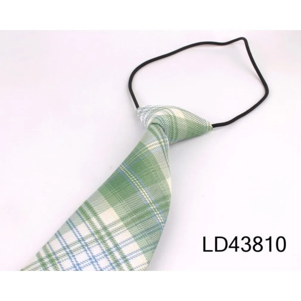ContiNent 33 Rubber Ties For Boys Girls Fashion Shirt Plaid Neck Tie Children Small Tie Simple Check Student Necktie For Party Tie Gravata