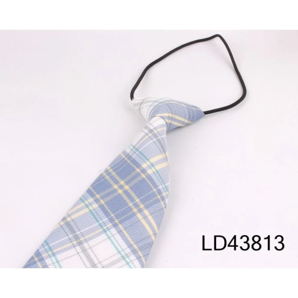 ContiNent 33 Rubber Ties For Boys Girls Fashion Shirt Plaid Neck Tie Children Small Tie Simple Check Student Necktie For Party Tie Gravata