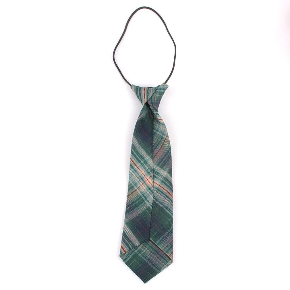 ContiNent 33 Rubber Ties For Boys Girls Fashion Shirt Plaid Neck Tie Children Small Tie Simple Check Student Necktie For Party Tie Gravata