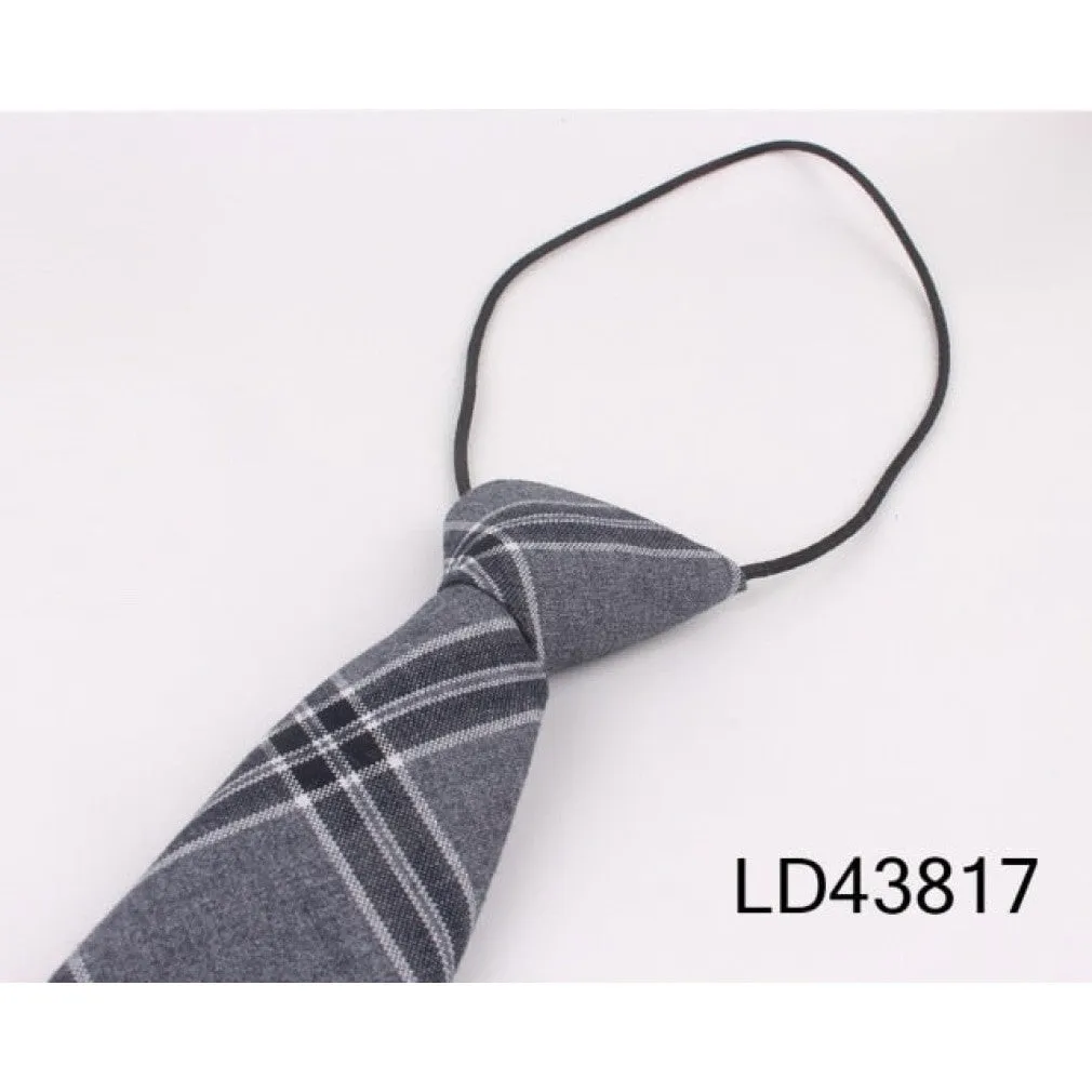ContiNent 33 Rubber Ties For Boys Girls Fashion Shirt Plaid Neck Tie Children Small Tie Simple Check Student Necktie For Party Tie Gravata