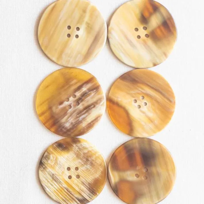 Cow Horn Button Bundle - Latte Swirl