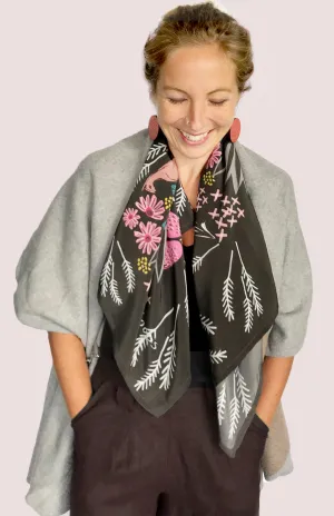 Cowley Fields Silk Crepe De Chine Scarf.