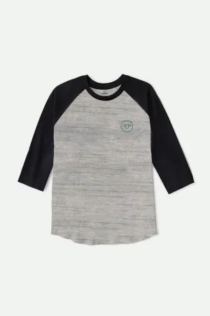 Crest S/S Raglan Knit - Heather Grey/Black