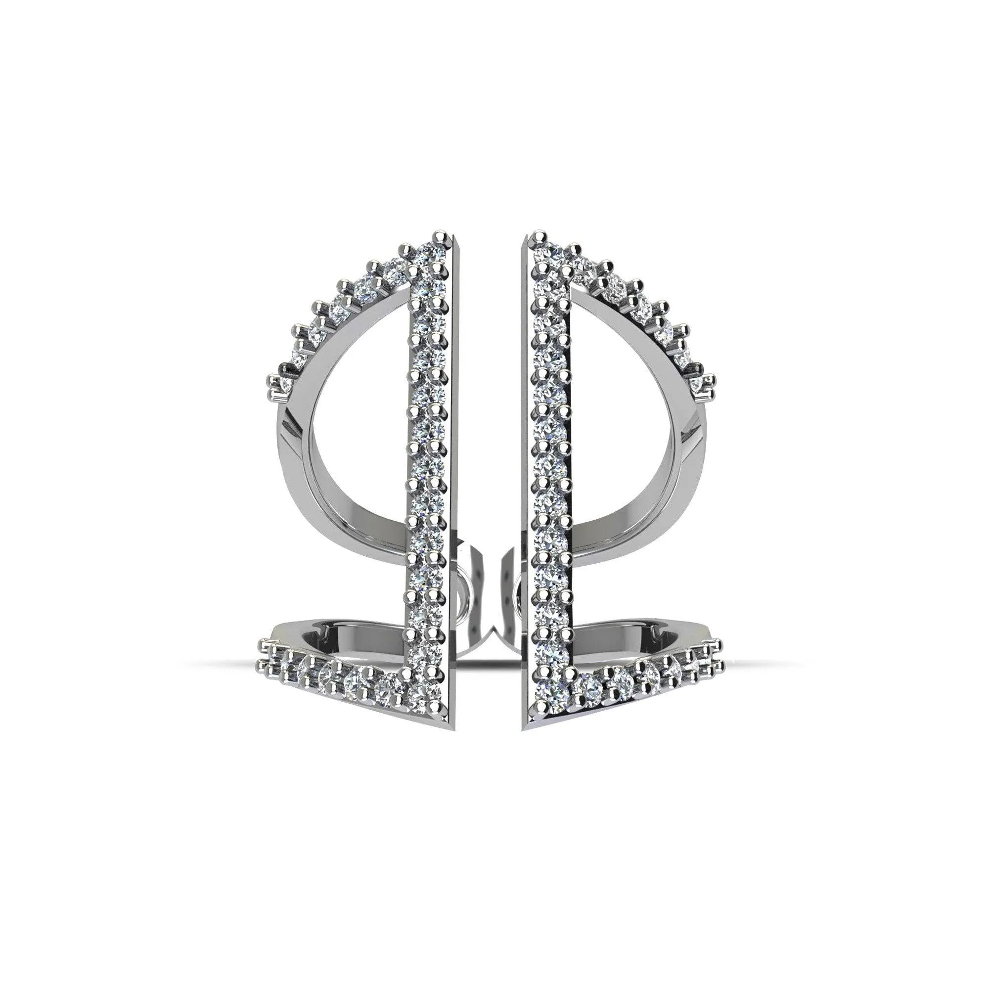 Cubic Zirconia Fashion Geo Ring in Sterling Silver