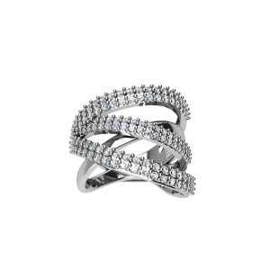 Cubic Zirconia Fashion Ring in Sterling Silver