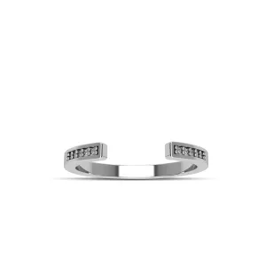 Cubic Zirconia Fashion Stackable Ring in Sterling Silver