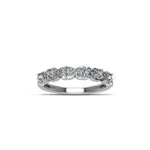 Cubic Zirconia Fashion Stackable Ring in Sterling Silver