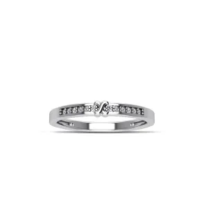 Cubic Zirconia Fashion Stackable Ring in Sterling Silver