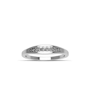 Cubic Zirconia Fashion Stackable Ring in Sterling Silver