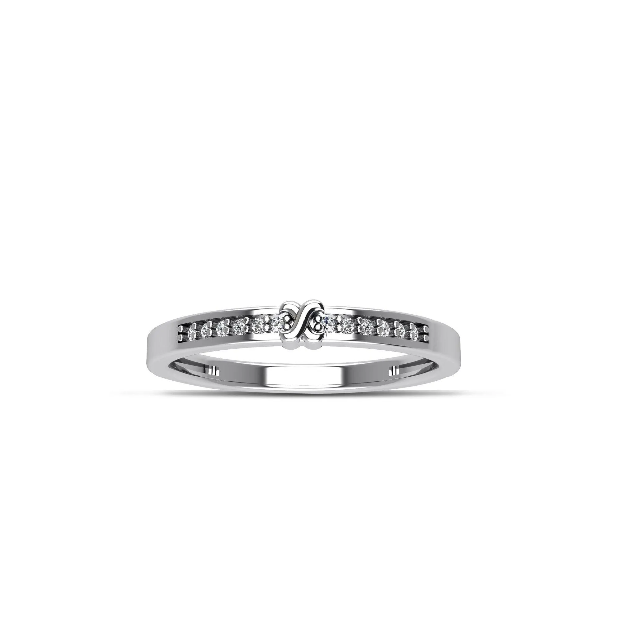 Cubic Zirconia Fashion Stackable Ring in Sterling Silver