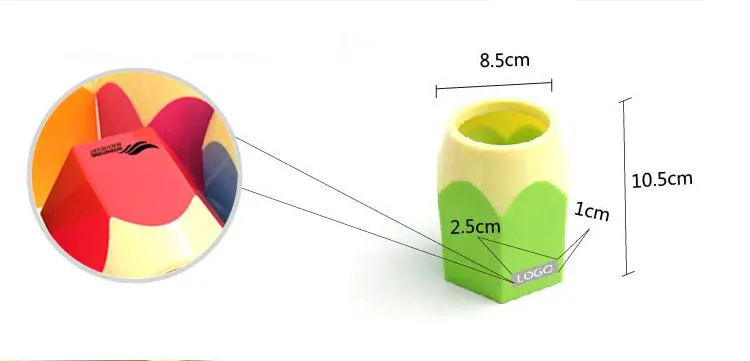 Cute Coloured Plastic Pen Holder
