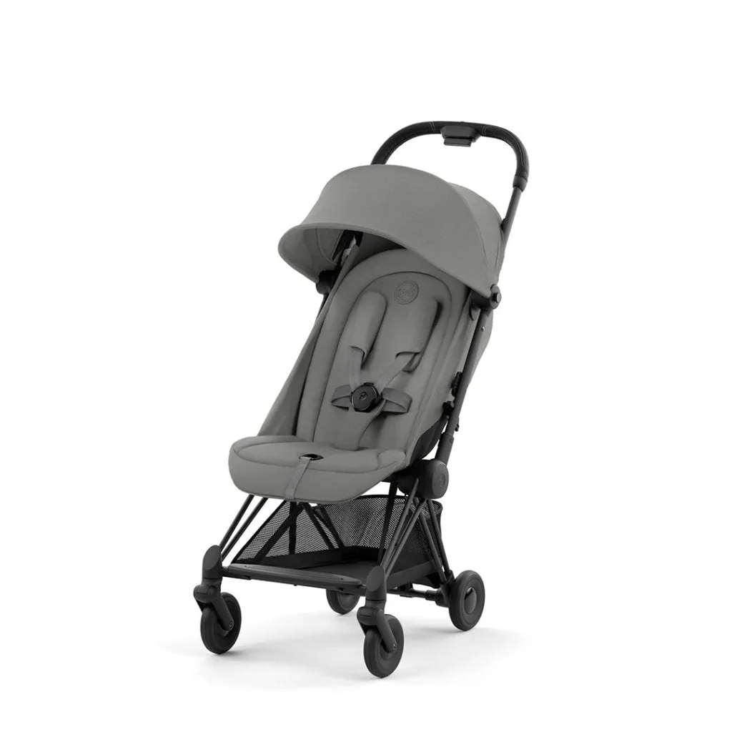 CYBEX COYA Ultra-compact Pushchair with Matt Black Frame - Mirage Grey