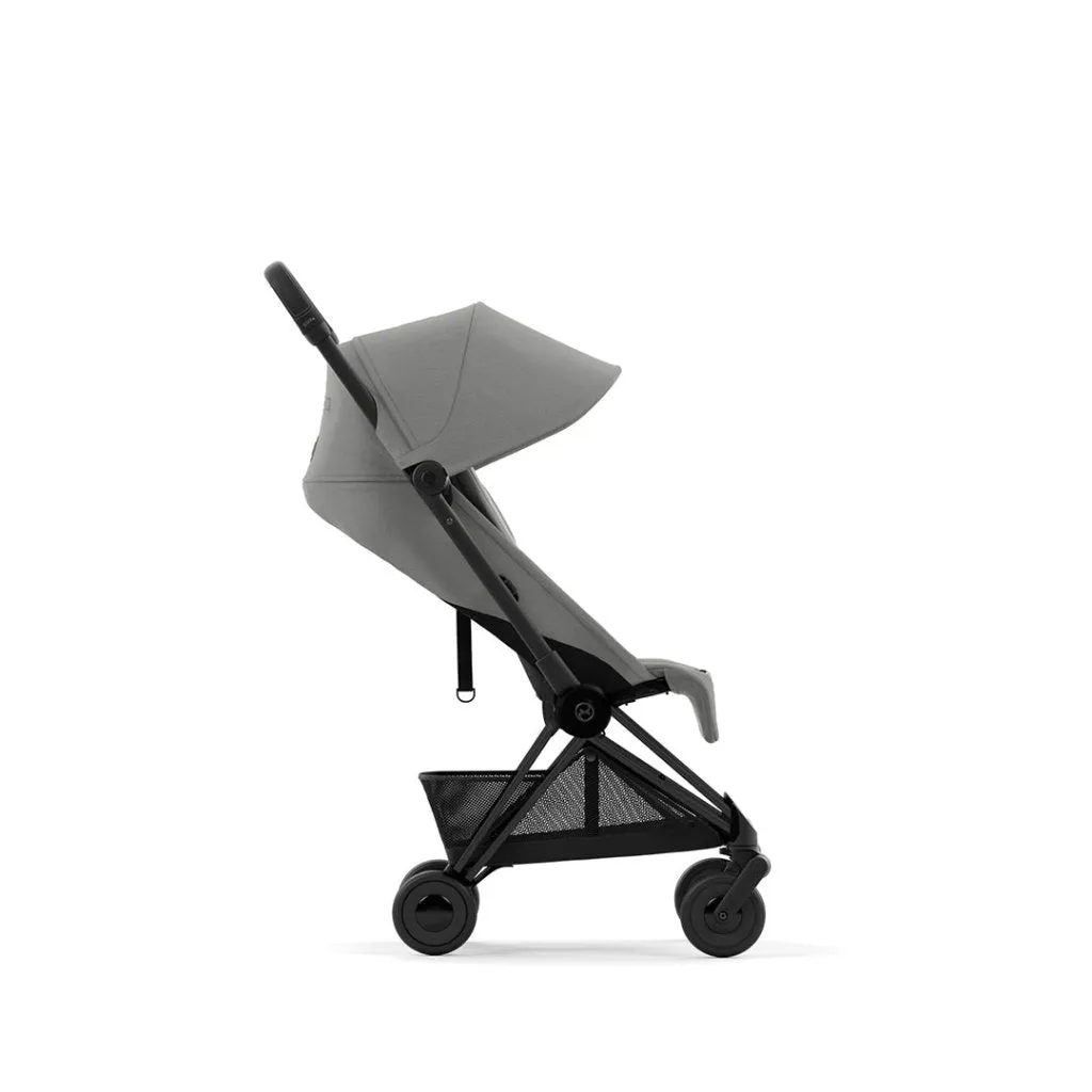 CYBEX COYA Ultra-compact Pushchair with Matt Black Frame - Mirage Grey