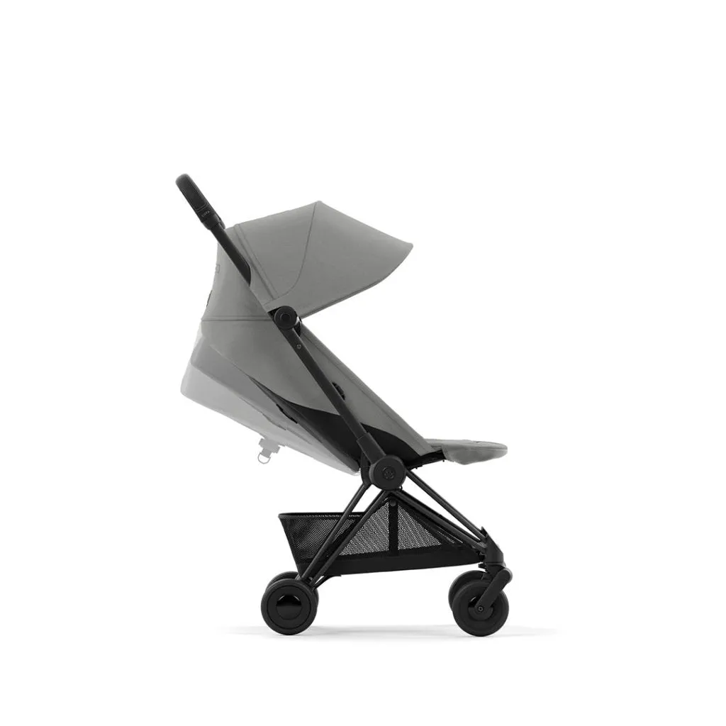 CYBEX COYA Ultra-compact Pushchair with Matt Black Frame - Mirage Grey